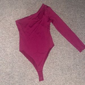 Zara One-Shoulder Pink Bodysuit